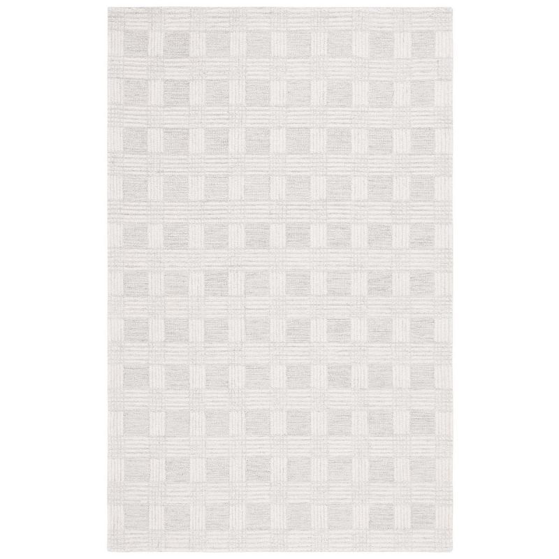 Ivory Hand Tufted Wool Rectangular 6' x 9' Area Rug