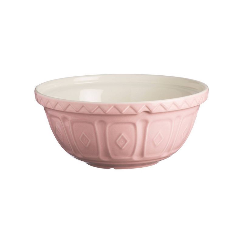 Blush Ceramic Geometric Textured Mixing Bowl