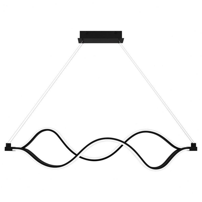 Bleecker 42W LED Matte Black Linear Chandelier