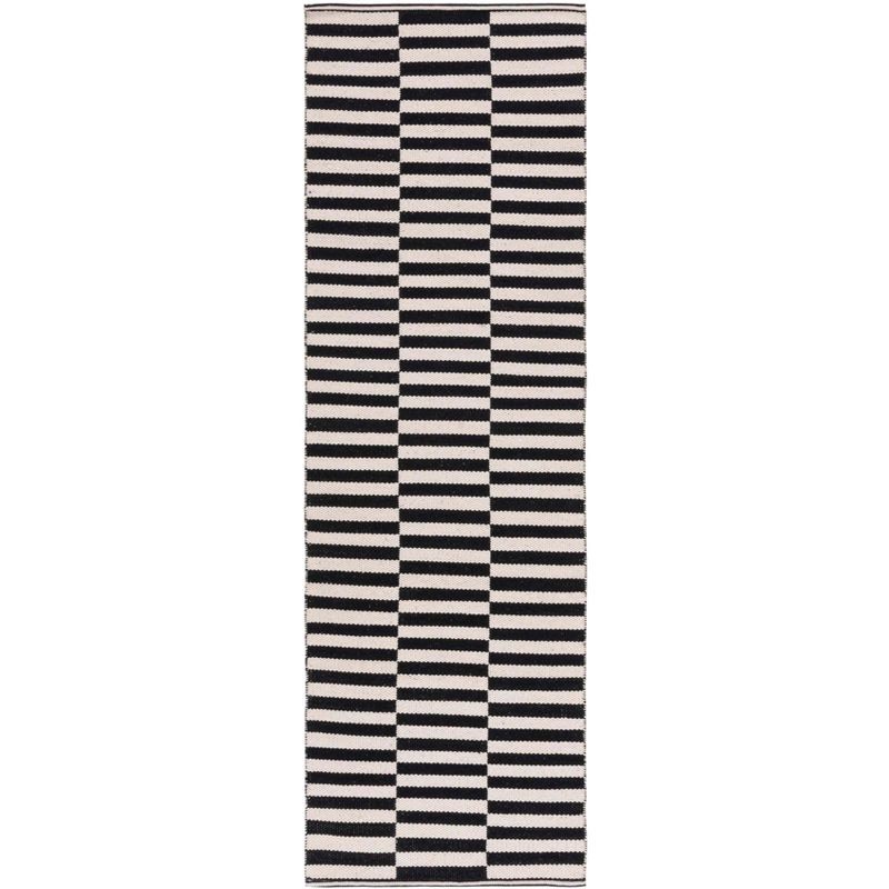 Ivory Cotton and Wool Handwoven Flatweave Accent Rug