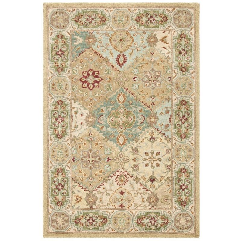 Heritage HG512 Hand Tufted Area Rug - Multi/Ivory - 4'x6' - Safavieh.