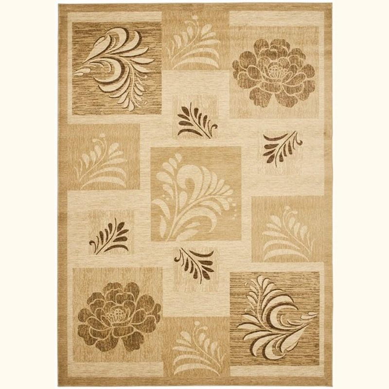 Ivory and Multi 12' x 15' Synthetic Patchwork Area Rug