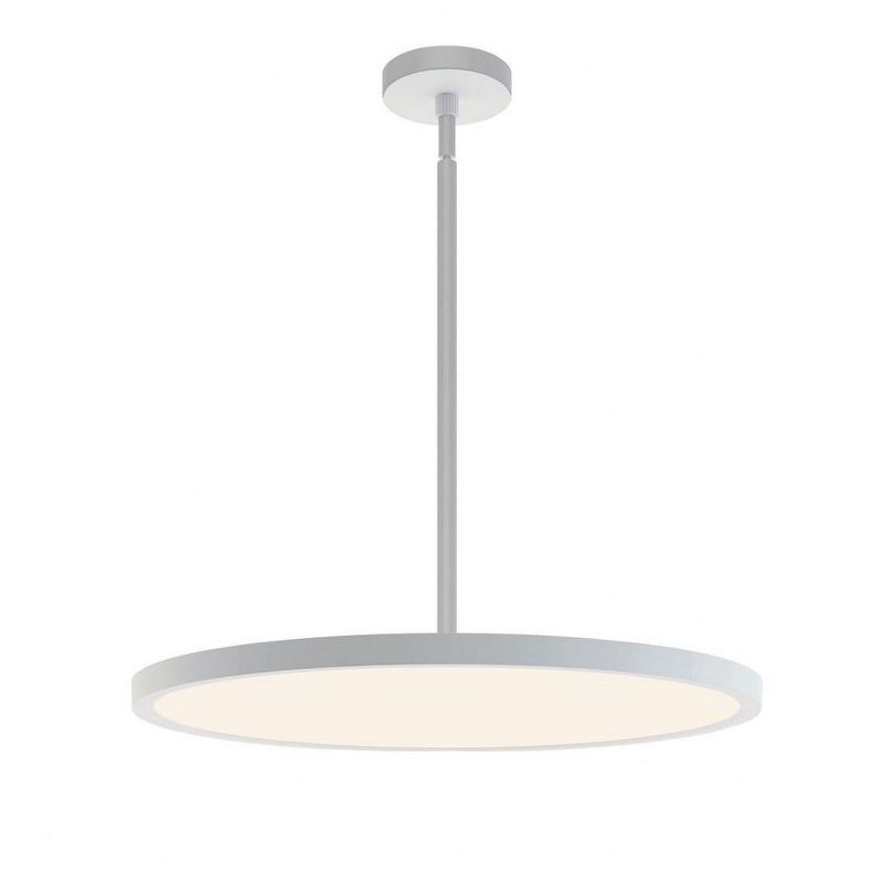 Edge 24" White Aluminum LED Round Pendant Light