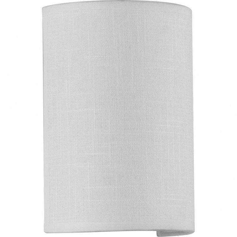 Elegant White LED Wall Sconce with Summer Linen Shade