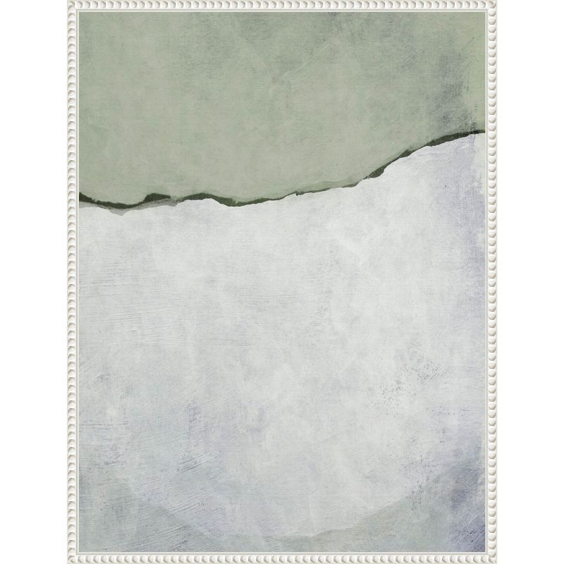 Large Sage and Grey Abstract Canvas Framed Wall Art