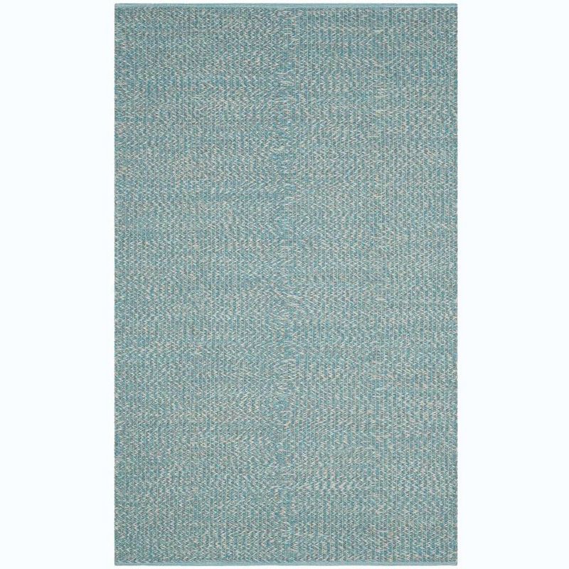 Gray Flat Woven Handmade Cotton Reversible Area Rug