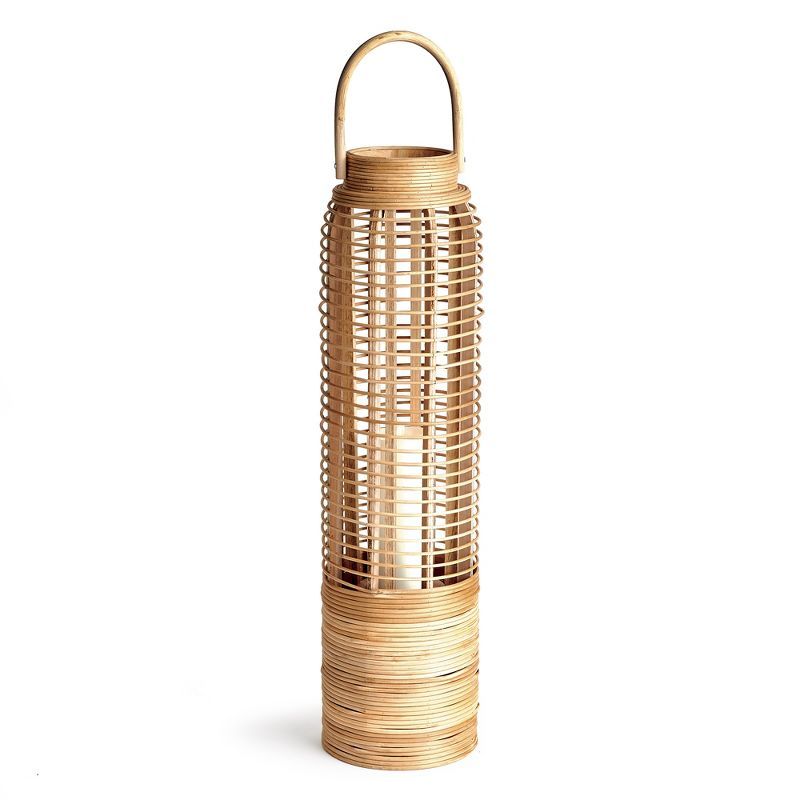 Large Natural Rattan Coastal Lantern