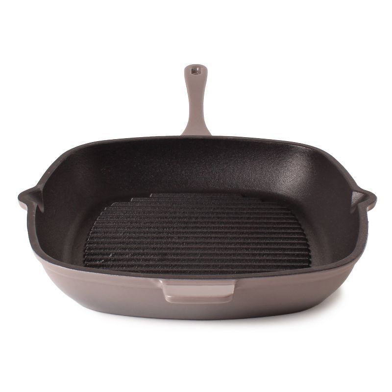 Neo 11" Oyster Enameled Cast Iron Square Grill Pan