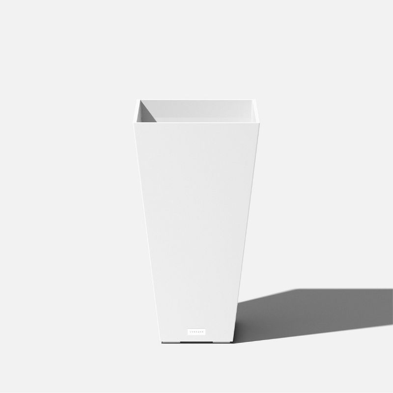 Midland 26" Tall White Recycled Plastic Indoor/Outdoor Planter