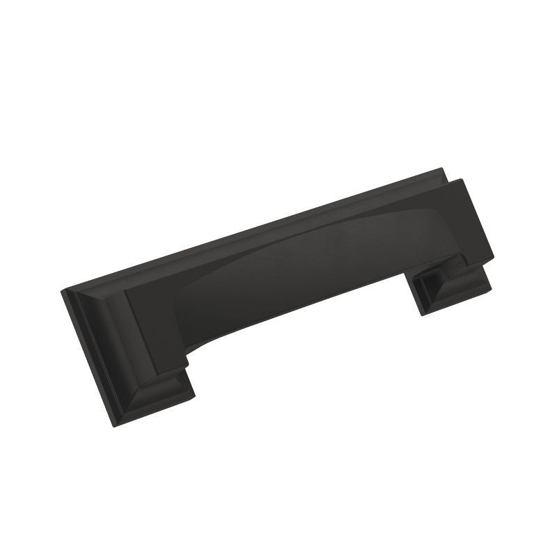 Matte Black Traditional Cabinet Cup Pull with Mounting Hardware