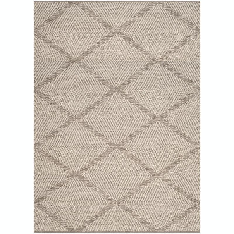 Hand-Woven Coastal Charm Gray Cotton 4' x 6' Area Rug