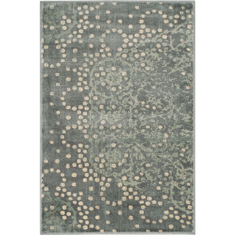 Celestial Splendor Hand-Knotted Viscose Area Rug in Gray