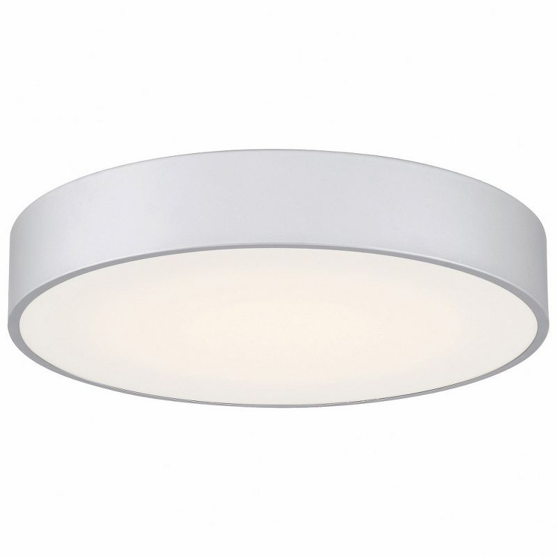 Satin White Glass LED Flush Mount Light