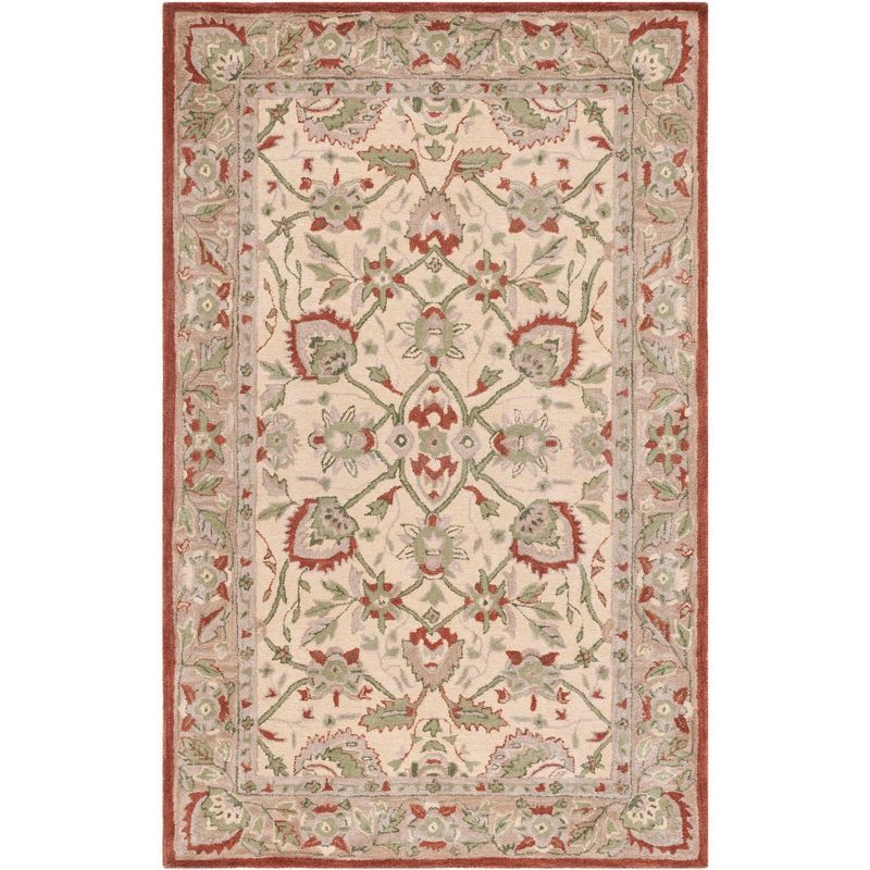 Heirloom Rust/Ivory 6' x 9' Hand-Tufted Wool Area Rug