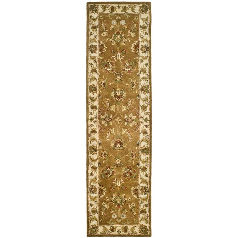 Ivory and Mocha Hand-Tufted Wool Runner Rug