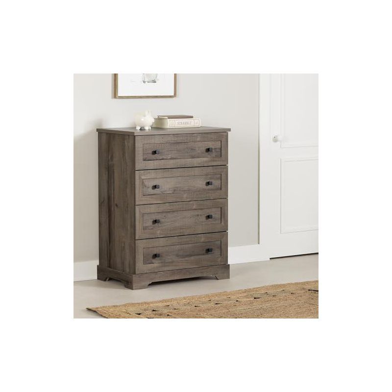 Fall Oak Farmhouse Vertical 4-Drawer Chest