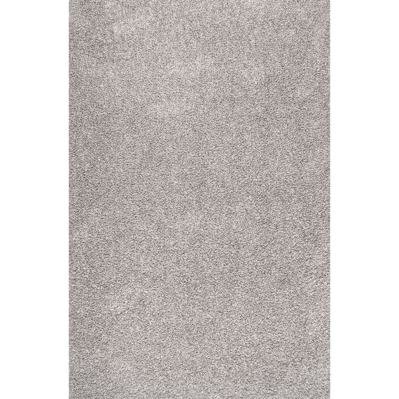 Light Grey Washable Shag Synthetic Sheepskin Area Rug 5' x 8'