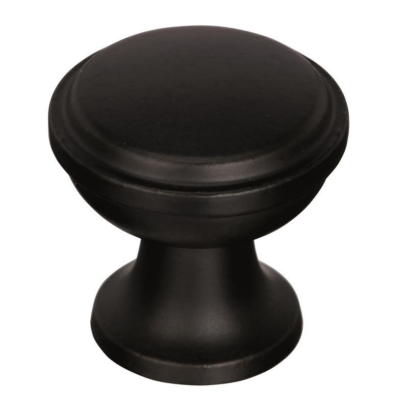 Black Bronze Round Cabinet Knob with Mounting Hardware