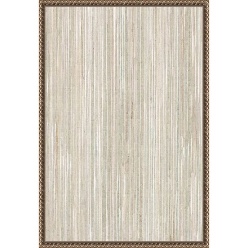 Vertical Stripes Abstract Canvas Art with Bronze Frame