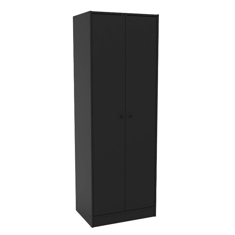 Denmark Black 2-Door Modern Wardrobe Armoire