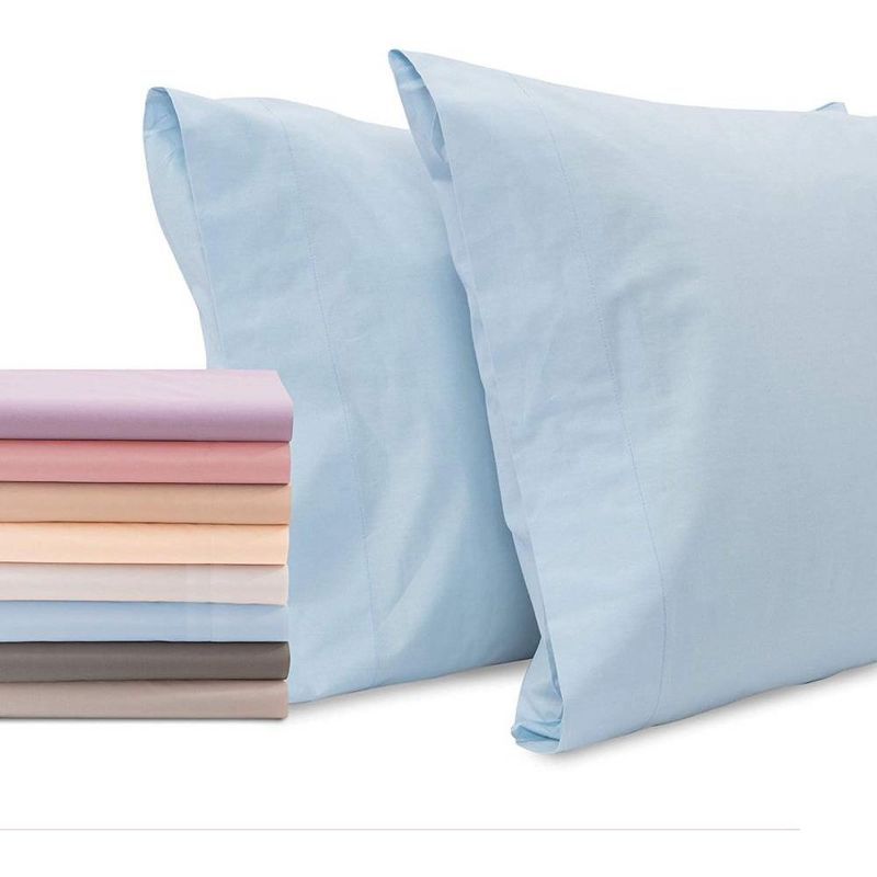 Premium Cotton Standard/Queen Pillowcase 2-Pack - Wrinkle-Free Comfort