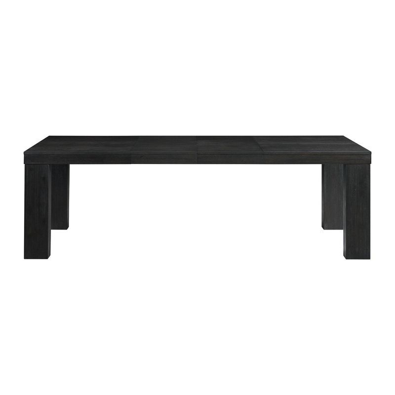 Jasper Black Wood Extendable Rectangular Dining Table