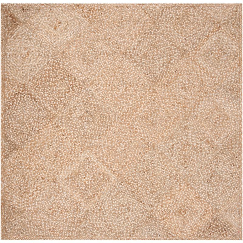 Eco-Friendly Handwoven Non-Slip Square Gray Jute 6' Area Rug