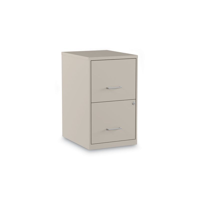 Alera Soho Vertical File Cabinet, 2 Drawers: File/File, Letter, Putty, 14" x 18" x 24.1"