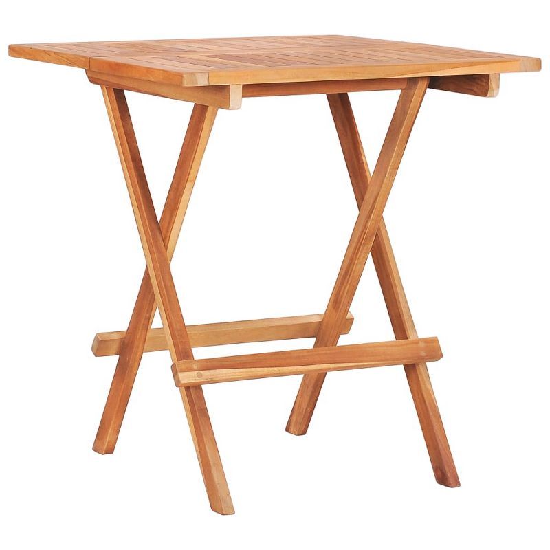 Solid Teak Wood Folding Bistro Table 23.6" x 23.6" x 25.6"