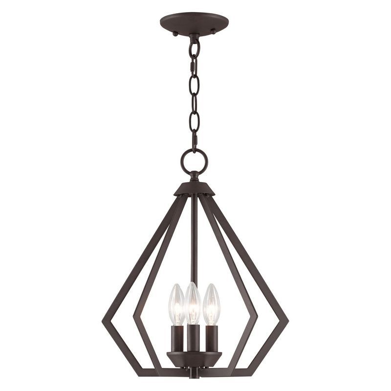 Bronze Mini Crystal Geometric Pendant Light