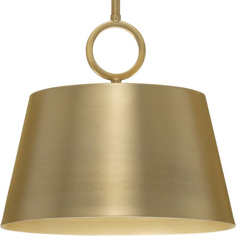 Parkhurst Brushed Bronze Dome Pendant Light with Gold Interior
