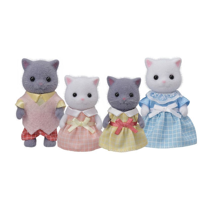 Persian Cat Family Collectible Doll Figures Set