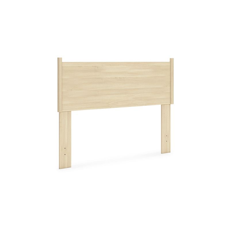 Beige Full Wood Transitional Platform Bed
