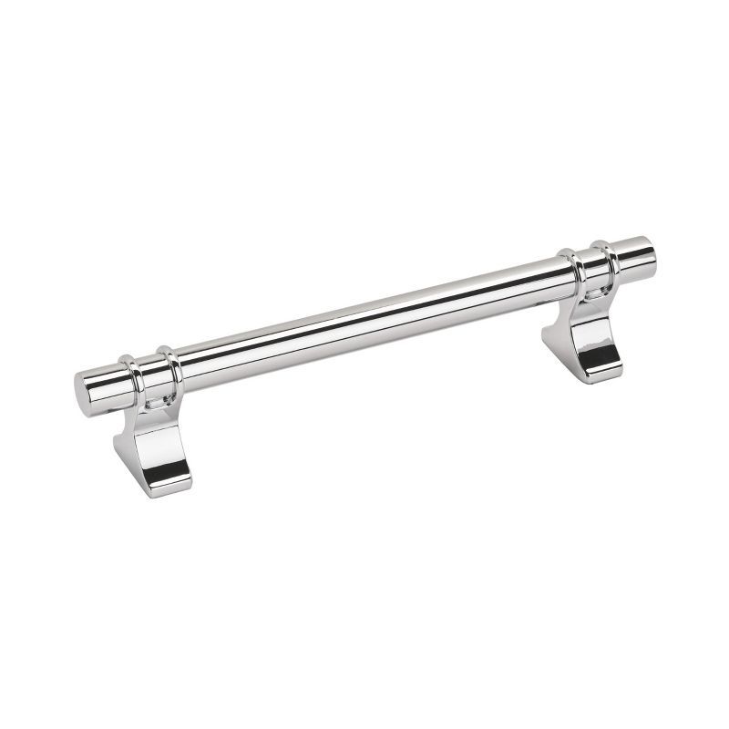 Polished Chrome 5-1/16" Modern Industrial Cabinet Pull