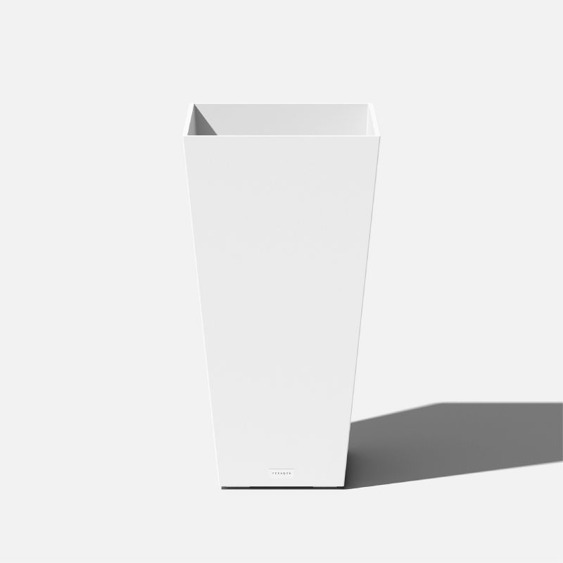 Midland 30" White Recycled Plastic Tall Planter