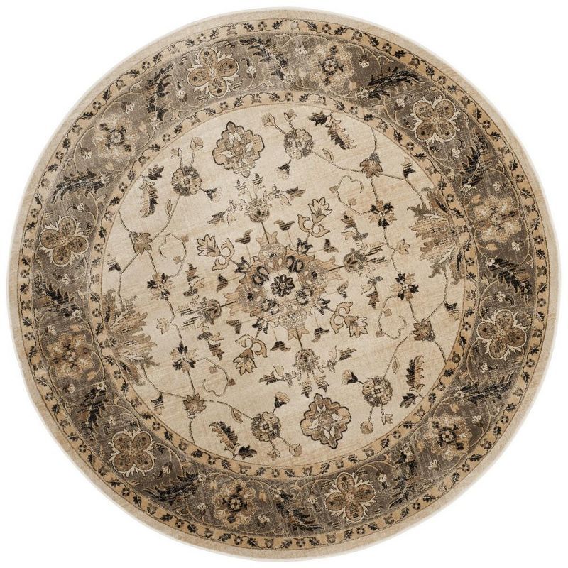 Elegance Reimagined Gray Wool-Blend 6' Round Area Rug