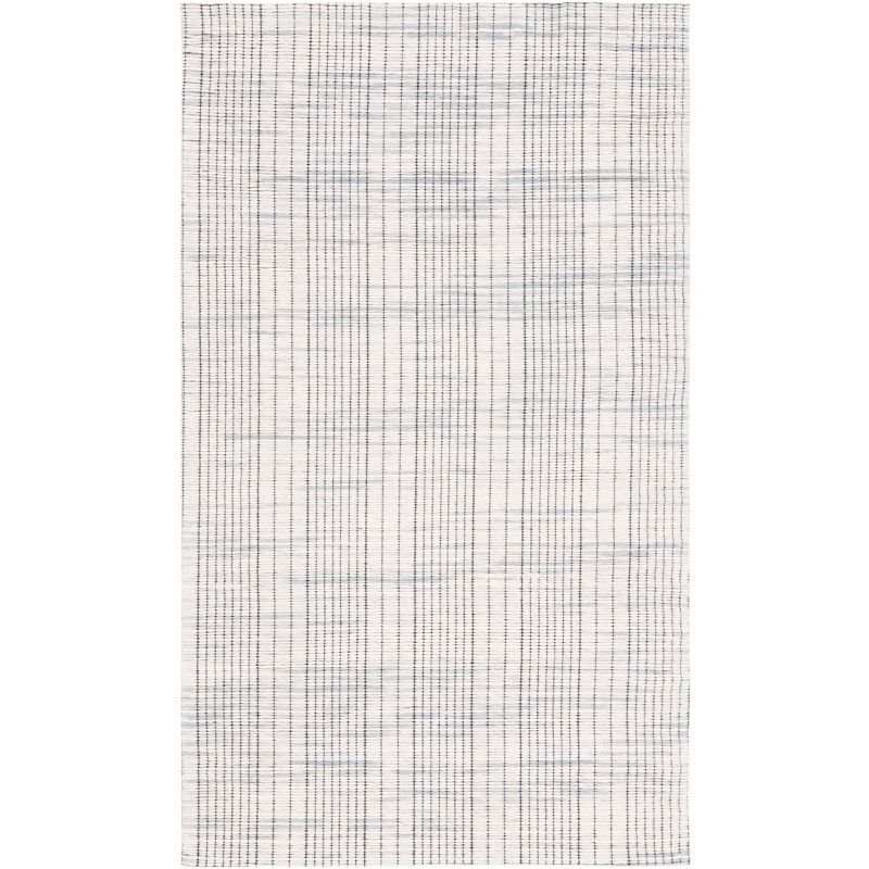 Gray Flat Woven Handmade Wool Rectangular Rug, 3x5 Feet