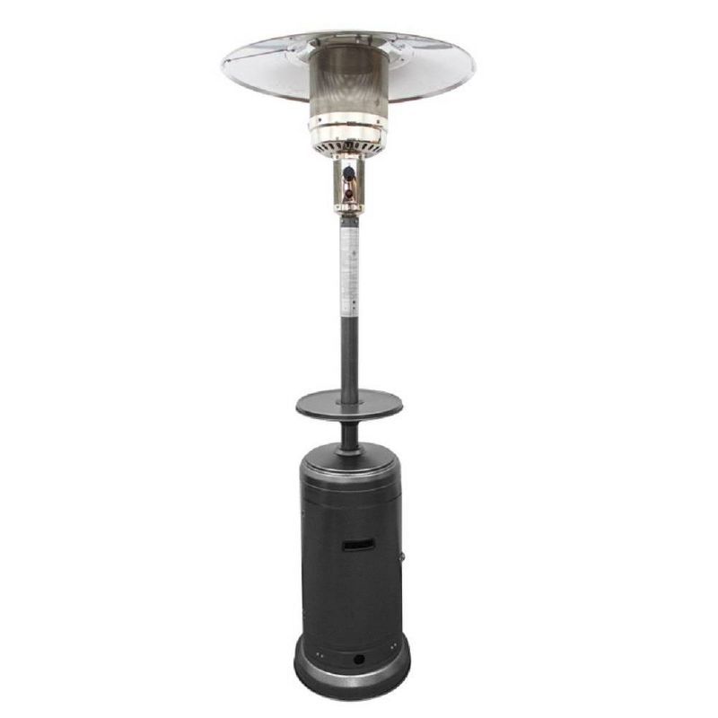 Hammered Silver 48,000 BTU Propane Patio Heater with Table