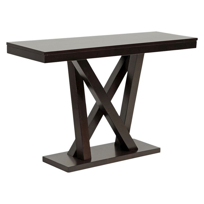 Everdon Dark Brown Modern Wood Console Table