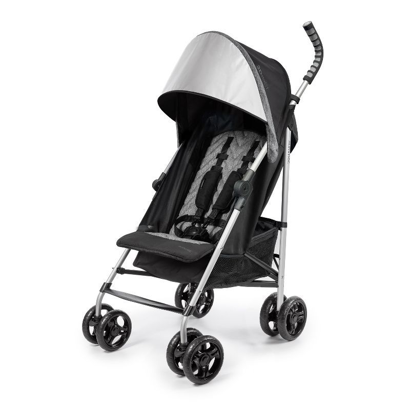 Black and Gray Lightweight Steel Frame Umbrella Stroller