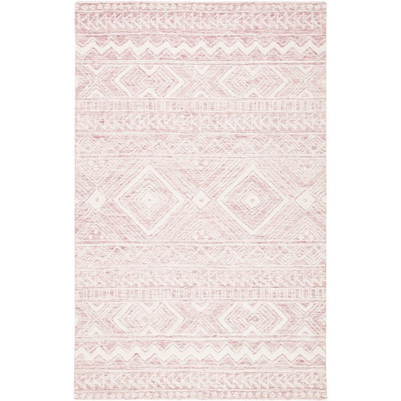 Ivory Hand-Tufted Wool 4' x 6' Rectangular Rug