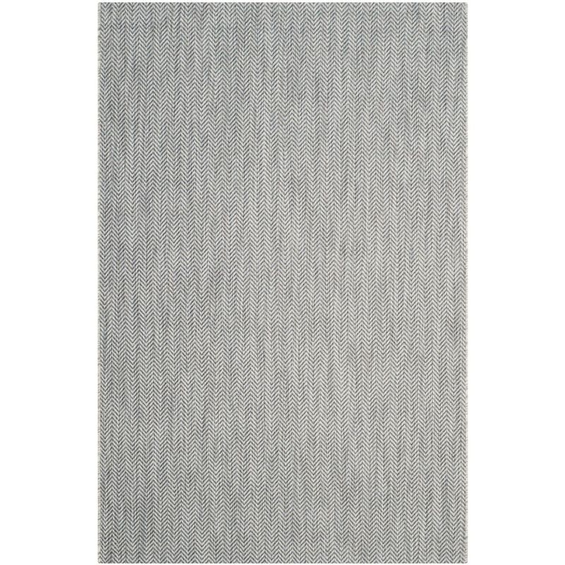 Rectangular Blue Synthetic Stain-Resistant Indoor/Outdoor Rug