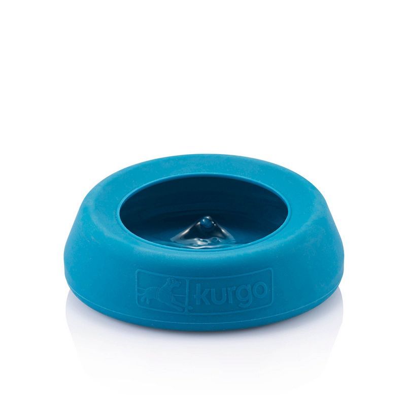 Coastal Blue Silicone Splash-Free Dog Water Bowl