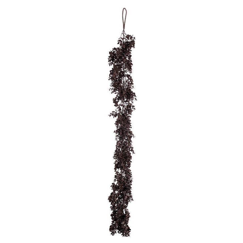 Lush 33" Outdoor-Ready Artificial Eucalyptus Garland in Brown