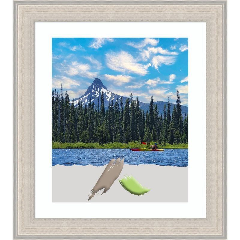 24" x 28" White Matte Coastal Wood Picture Frame