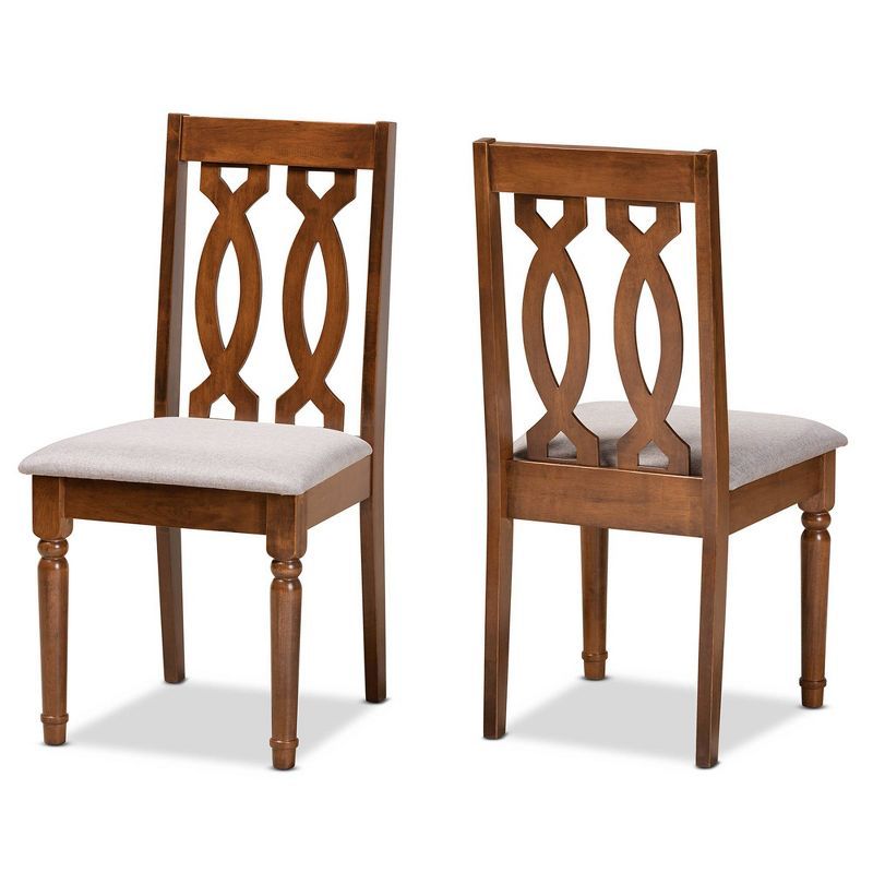 Elegant High-Back Walnut Brown Wood and Cane Arm Chair
