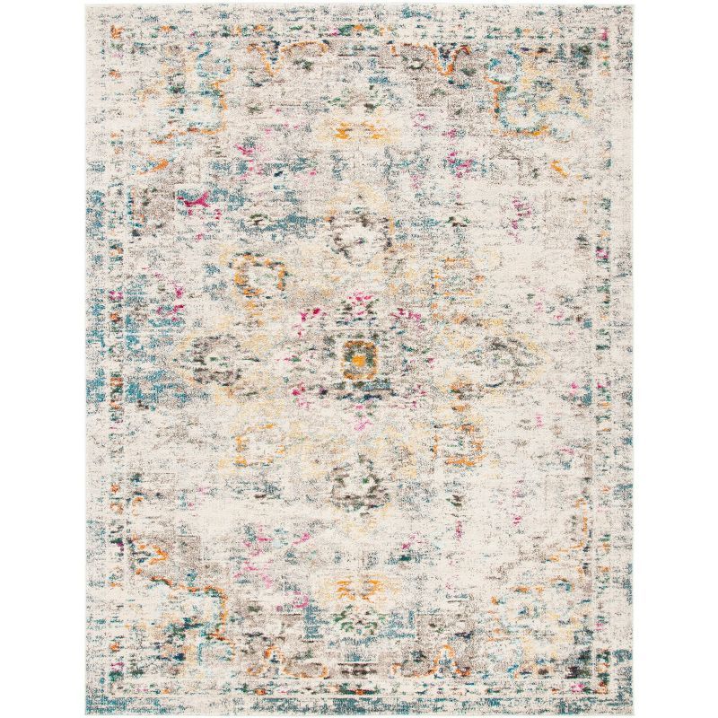 Madison 8' x 10' Gray and Gold Synthetic Area Rug