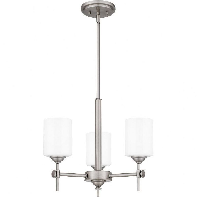 Aria 17" Polished Nickel and Glass 3-Light Pendant