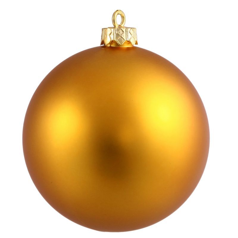 Antique Gold Matte Shatterproof Plastic Ball Ornament Set