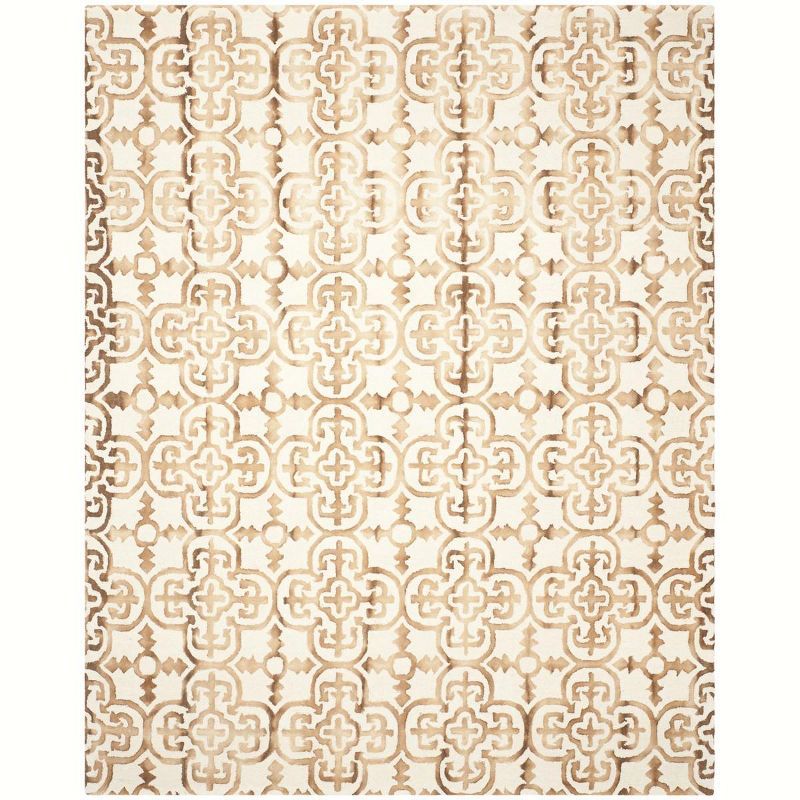 Ivory Camel Luxe Wool 9' x 12' Hand-Tufted Rectangular Area Rug